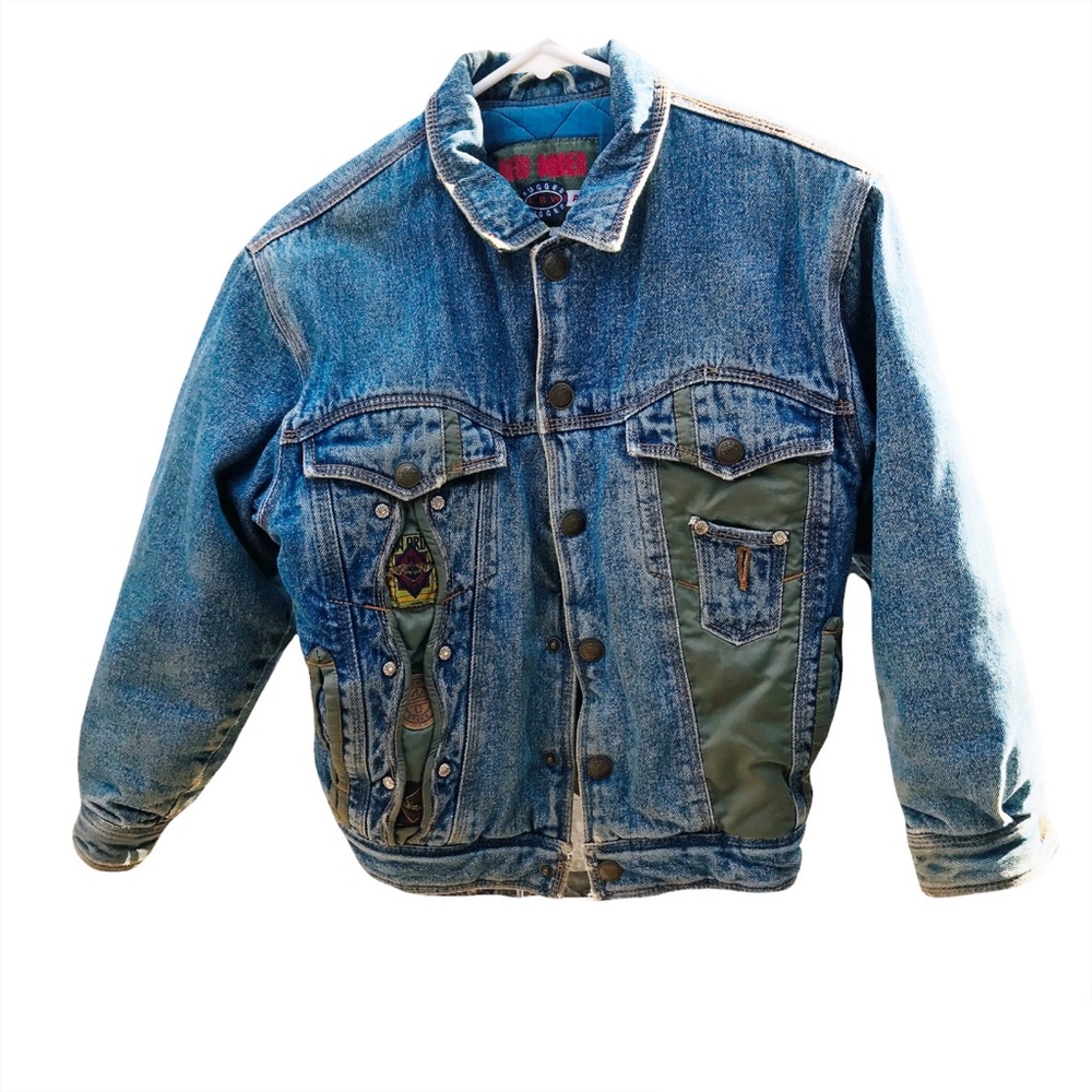 New Order Boys Denim Jean Jacket Heavy Warm Vintage Sz Medium 10-12